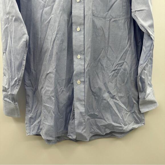 Dillard's Roundtree & Yorke Light Blue Long Sleeve Button Down Shirt Sz 15.5 - Picture 3 of 7